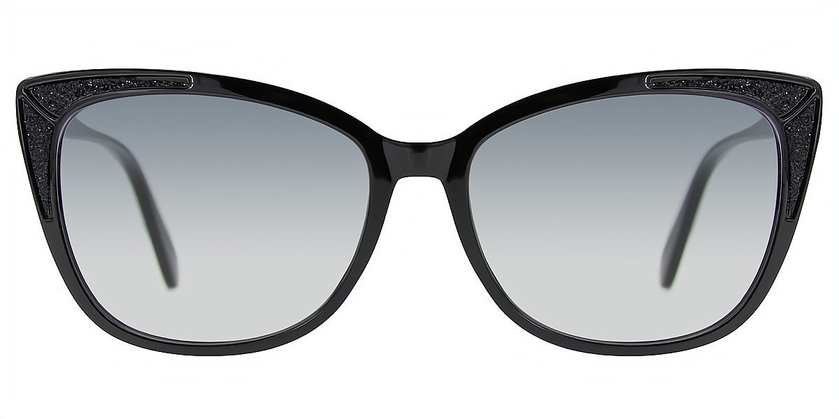 Black Cat Eye Unique Plastic Eyeglasses