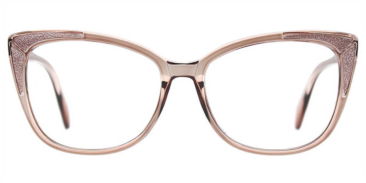 Brown Cat Eye Unique Plastic Eyeglasses