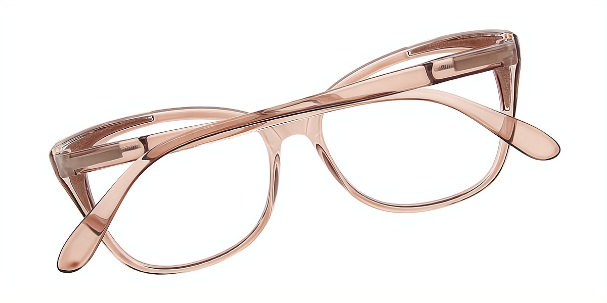 Brown Cat Eye Unique Plastic Eyeglasses