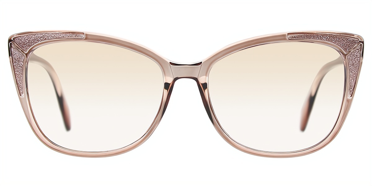 Brown Cat Eye Unique Plastic Eyeglasses