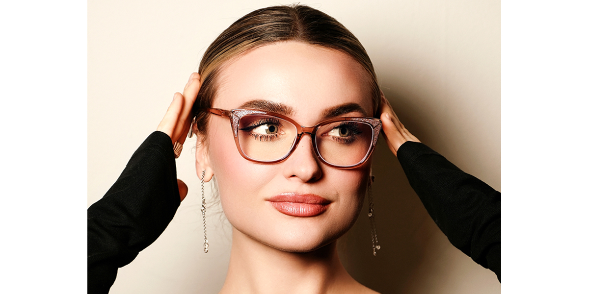 Brown Cat Eye Unique Plastic Eyeglasses