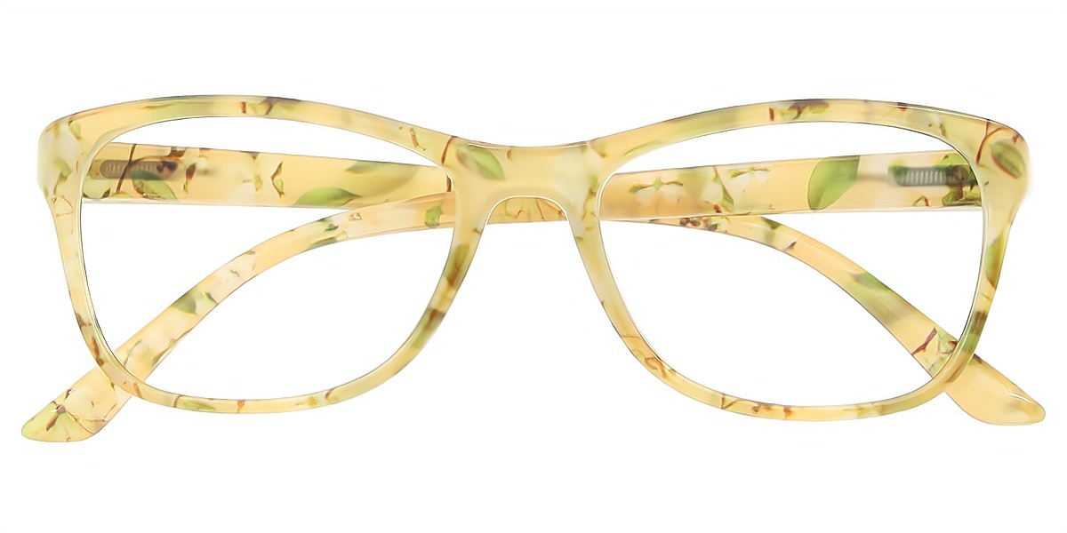Yellow Oval Modish TR90 Eyeglasses