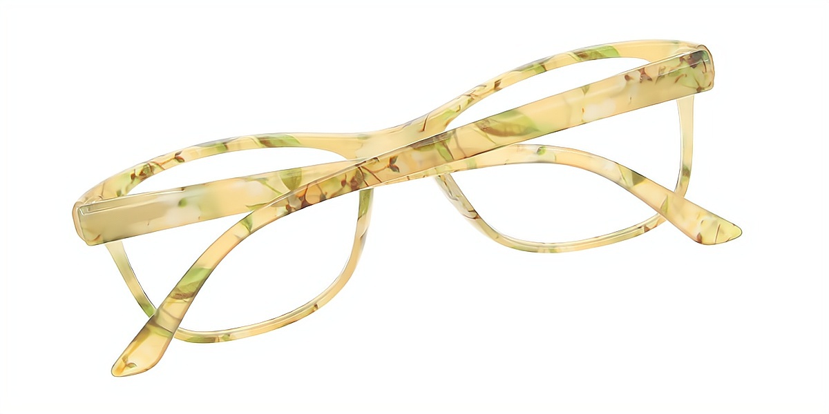 Yellow Oval Modish TR90 Eyeglasses