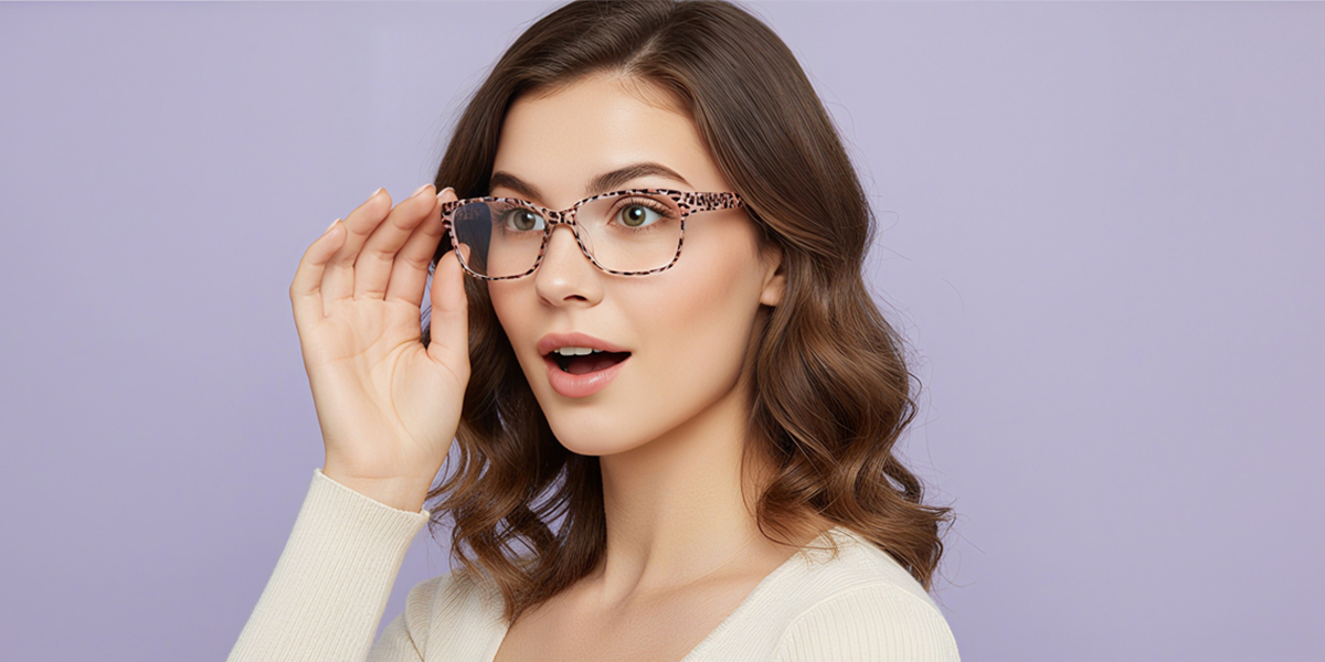 Tortoise Horn Modish Fancy TR90 Eyeglasses