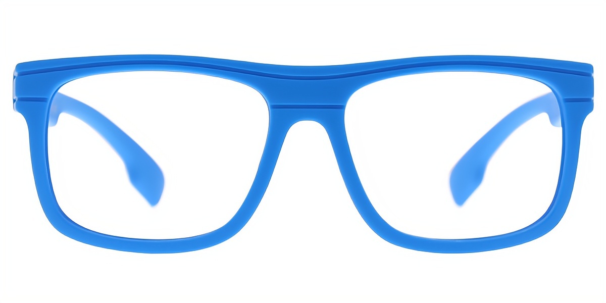 Blue Rectangle Simple TR90 Eyeglasses