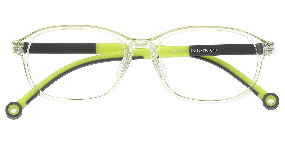 Green Oval Simple TR90 Eyeglasses