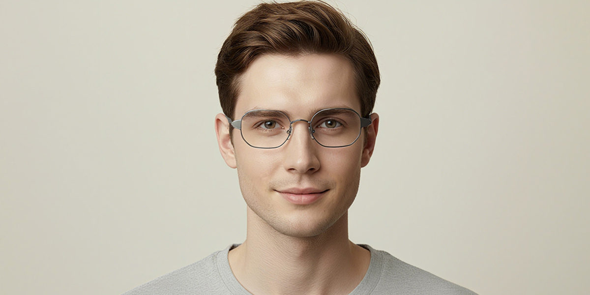 Silver Oval Chic Metal Eyeglasses