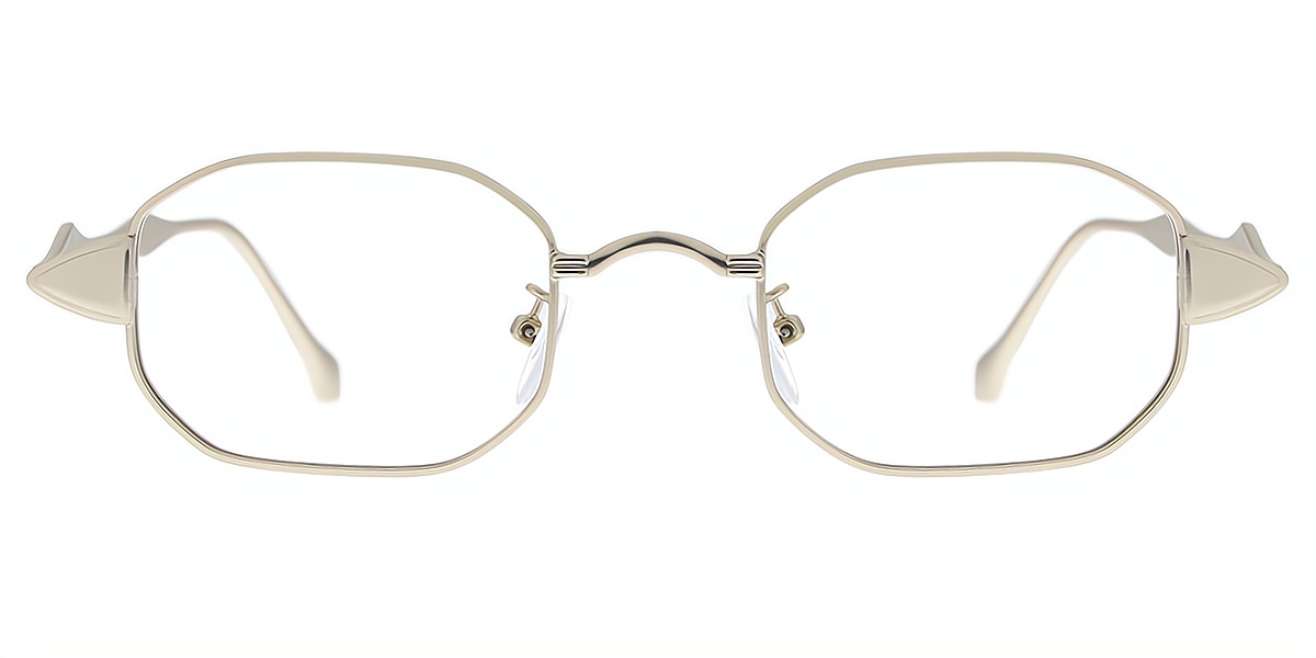 Silver Oval Chic Metal Eyeglasses