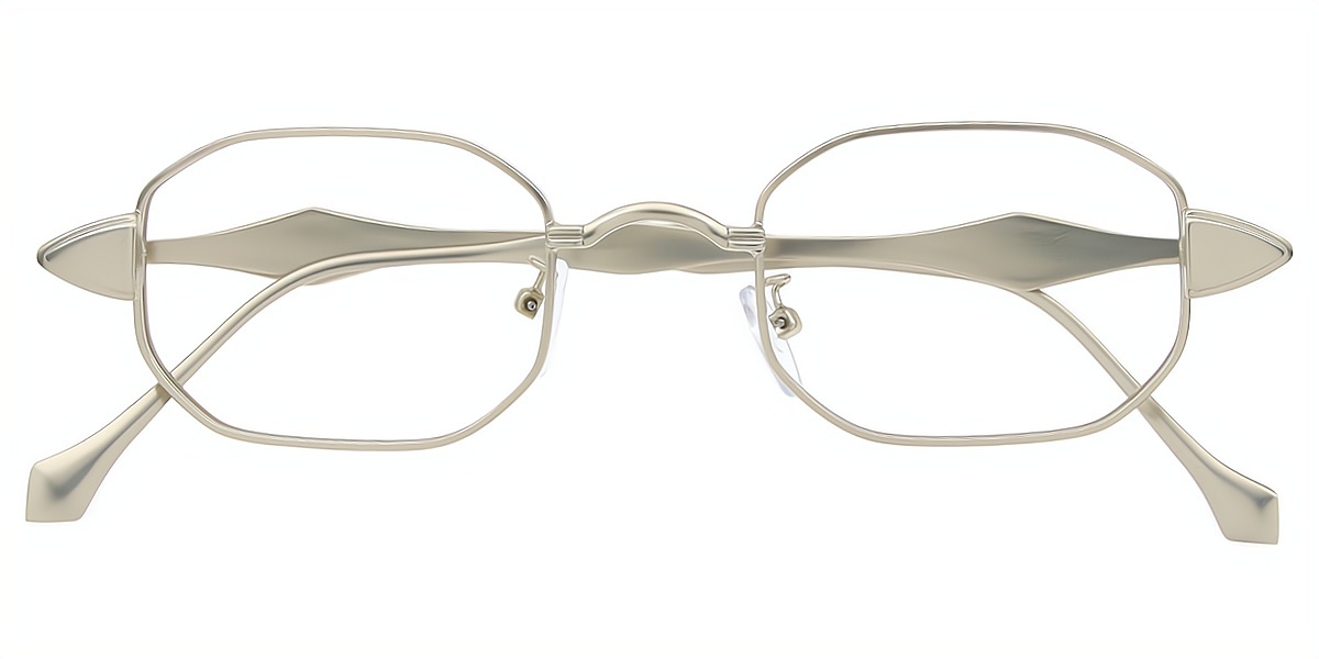 Silver Oval Chic Metal Eyeglasses