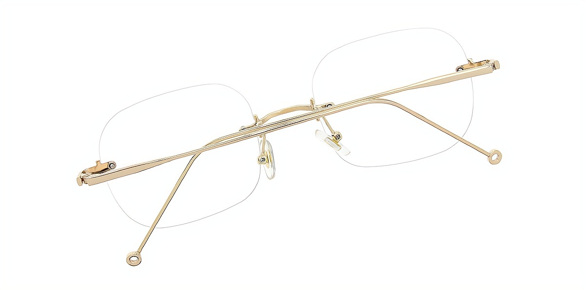 Golden Oval Simple Metal Eyeglasses