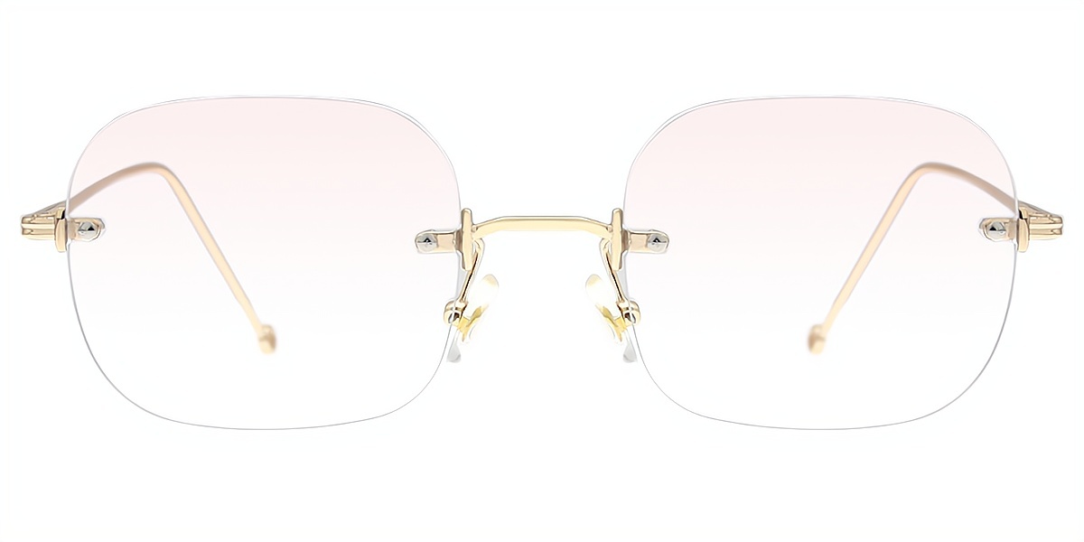 Golden Oval Simple Metal Eyeglasses