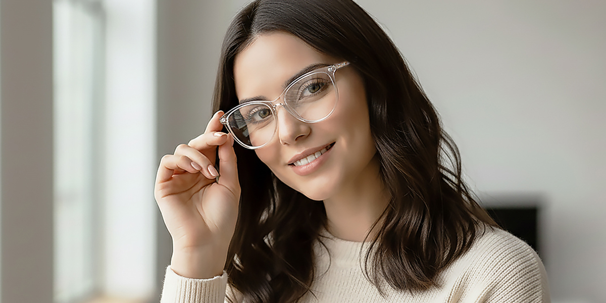 Clear Cat Eye Classic TR90 Eyeglasses