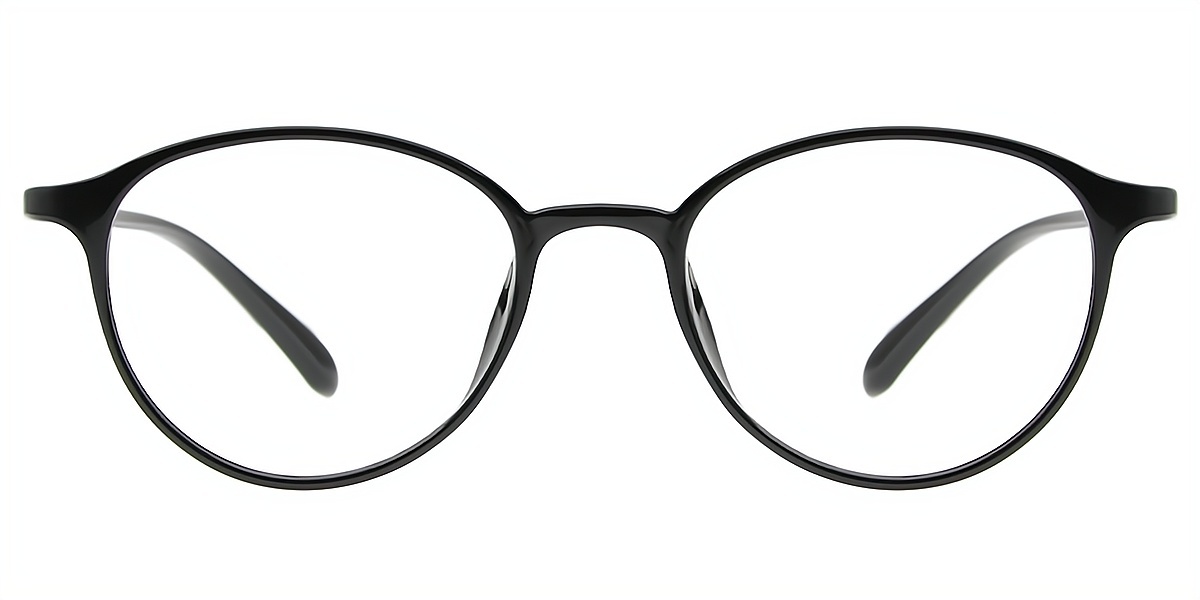 Black Oval Simple TR90 Eyeglasses