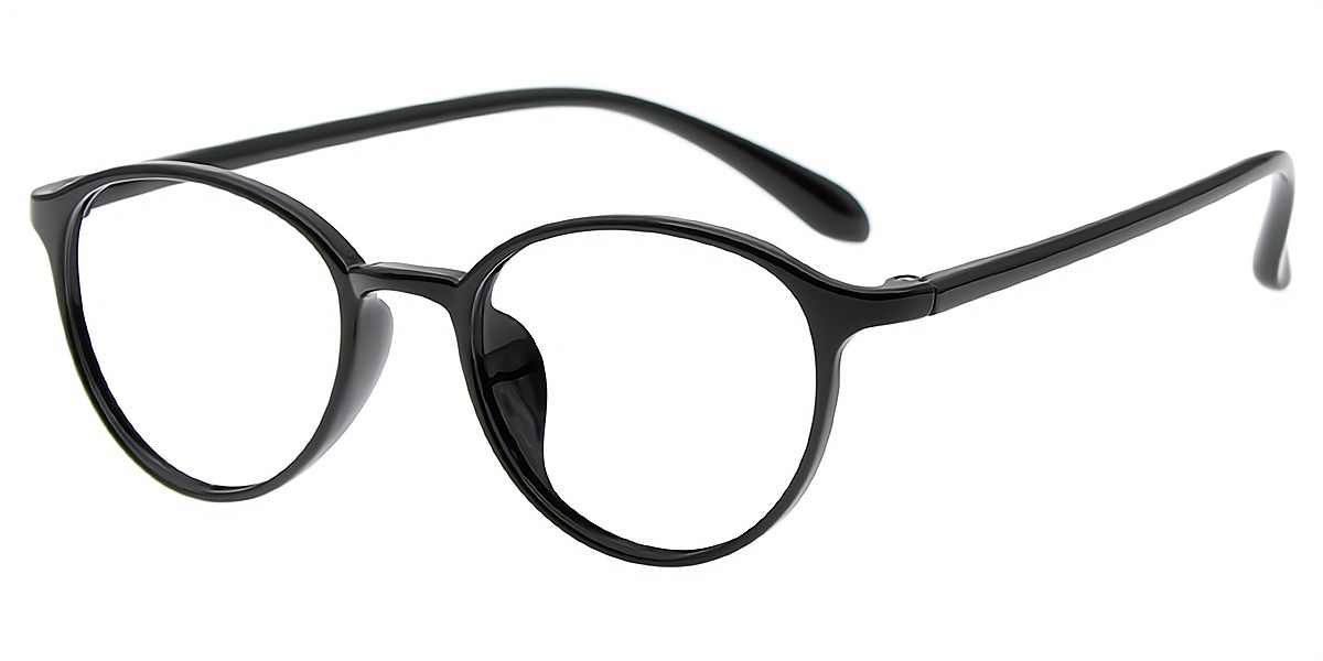 Black Oval Simple TR90 Eyeglasses