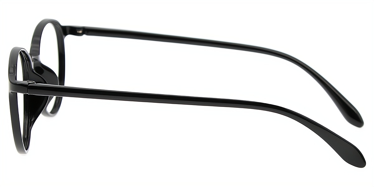 Black Oval Simple TR90 Eyeglasses