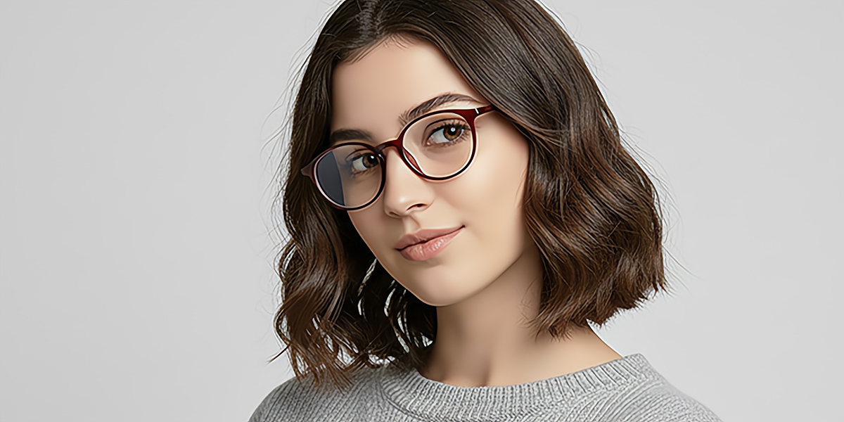 Red Oval Simple TR90 Eyeglasses