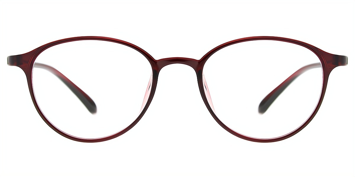 Red Oval Simple TR90 Eyeglasses