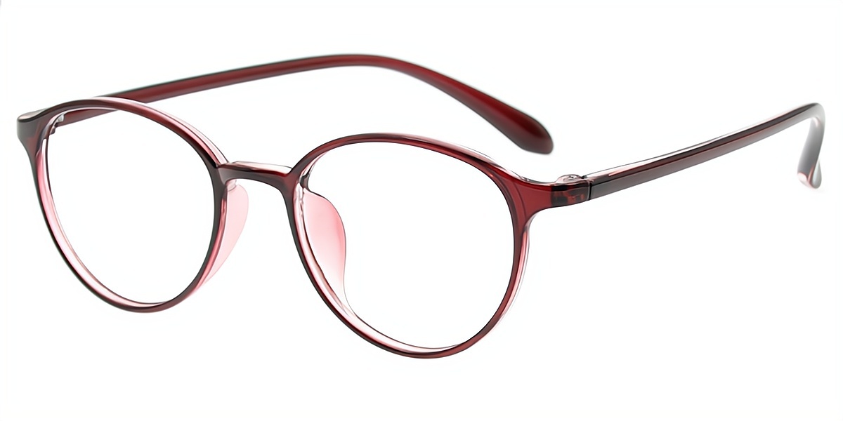 Red Oval Simple TR90 Eyeglasses