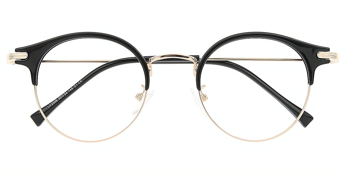 Golden Round Classic Exquisite Metal Eyeglasses