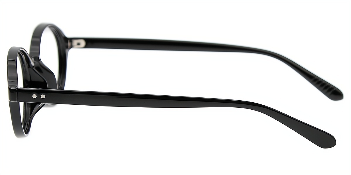 Black Oval Retro TR90 Eyeglasses