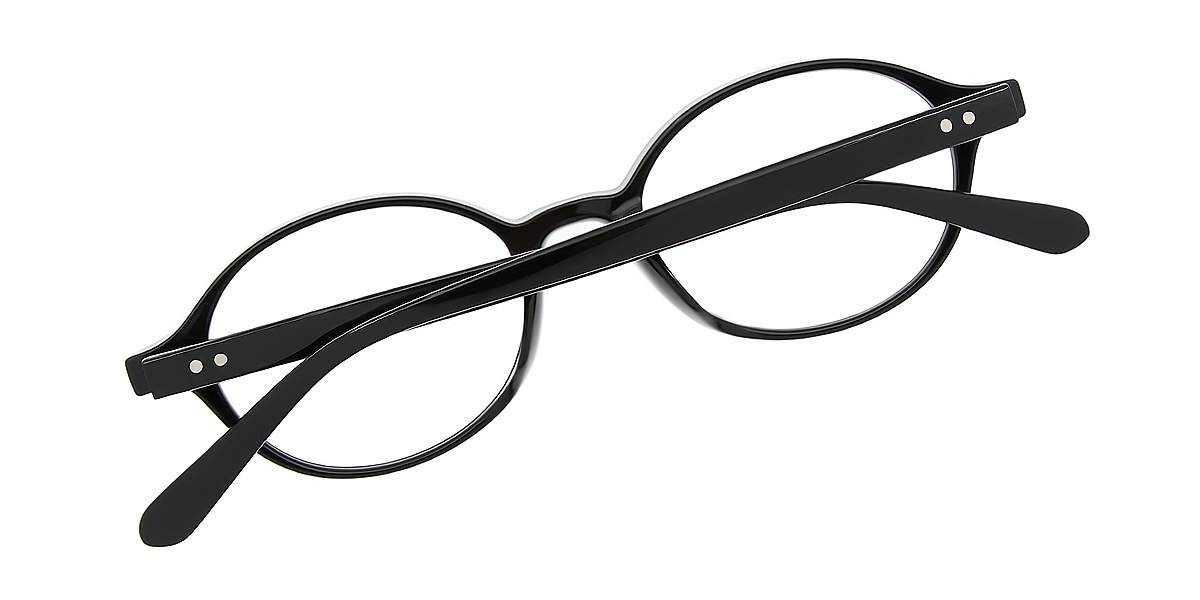 Black Oval Retro TR90 Eyeglasses