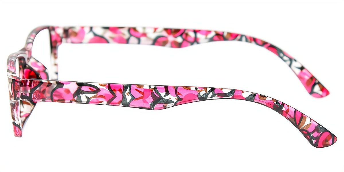 Purple Rectangle Simple Plastic Eyeglasses