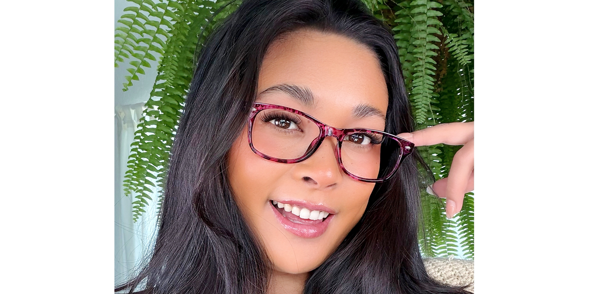 Purple Horn Hipster Plastic Eyeglasses