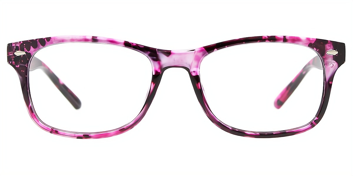 Purple Horn Hipster Plastic Eyeglasses