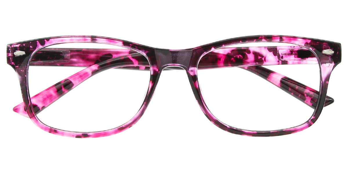 Purple Horn Hipster Plastic Eyeglasses
