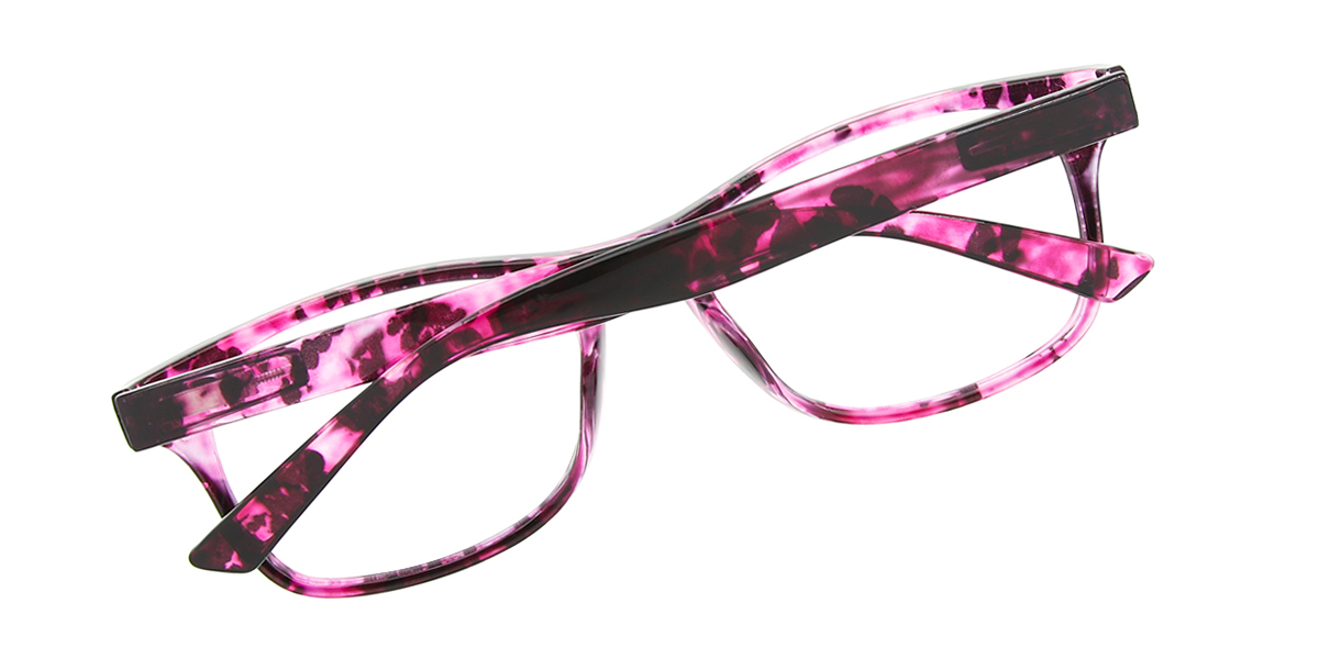 Purple Horn Hipster Plastic Eyeglasses
