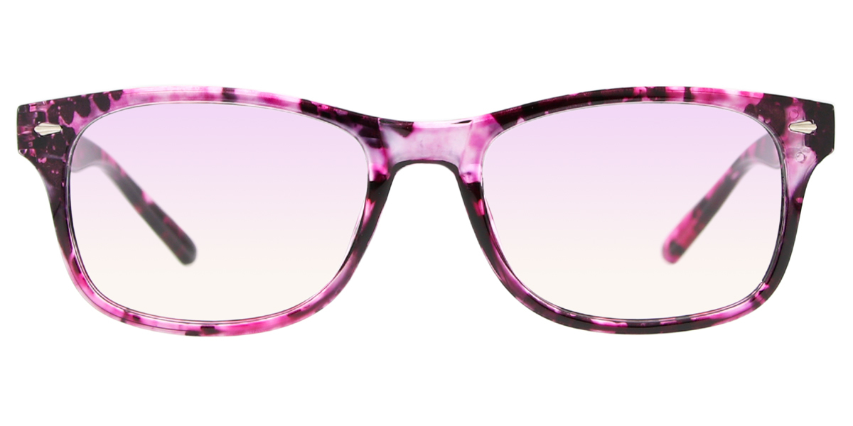 Purple Horn Hipster Plastic Eyeglasses
