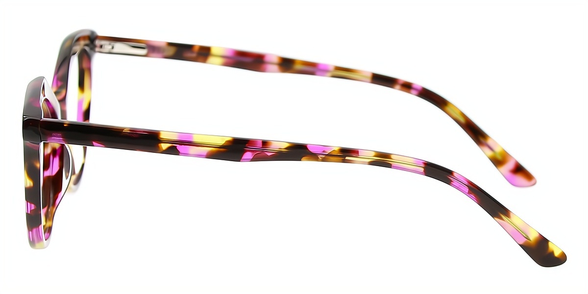Mix Cat Eye Ornate Acetate Eyeglasses