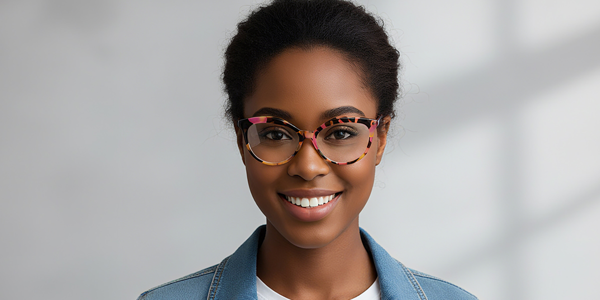 Multicolor Cat Eye Ornate Acetate Eyeglasses