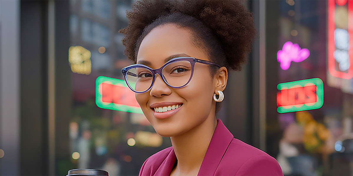 Purple Cat Eye Ornate Acetate Eyeglasses