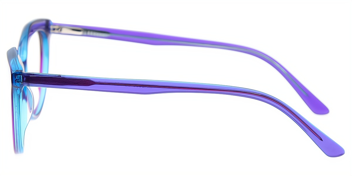 Purple Cat Eye Ornate Acetate Eyeglasses