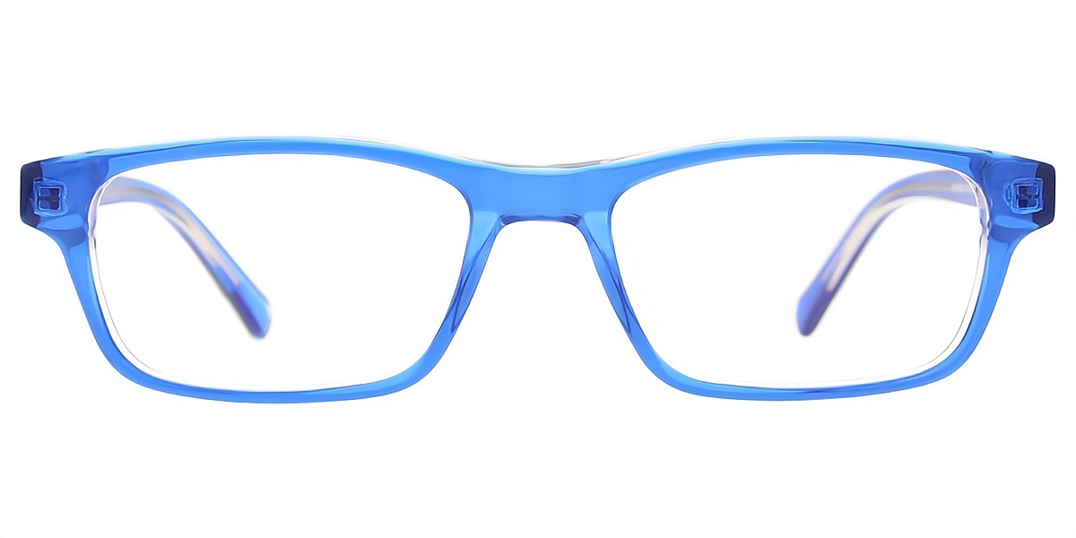 Blue Rectangle Refined Acetate Eyeglasses