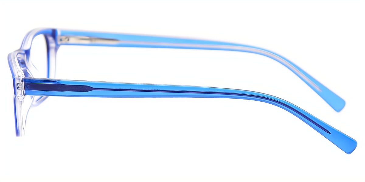 Blue Rectangle Refined Acetate Eyeglasses