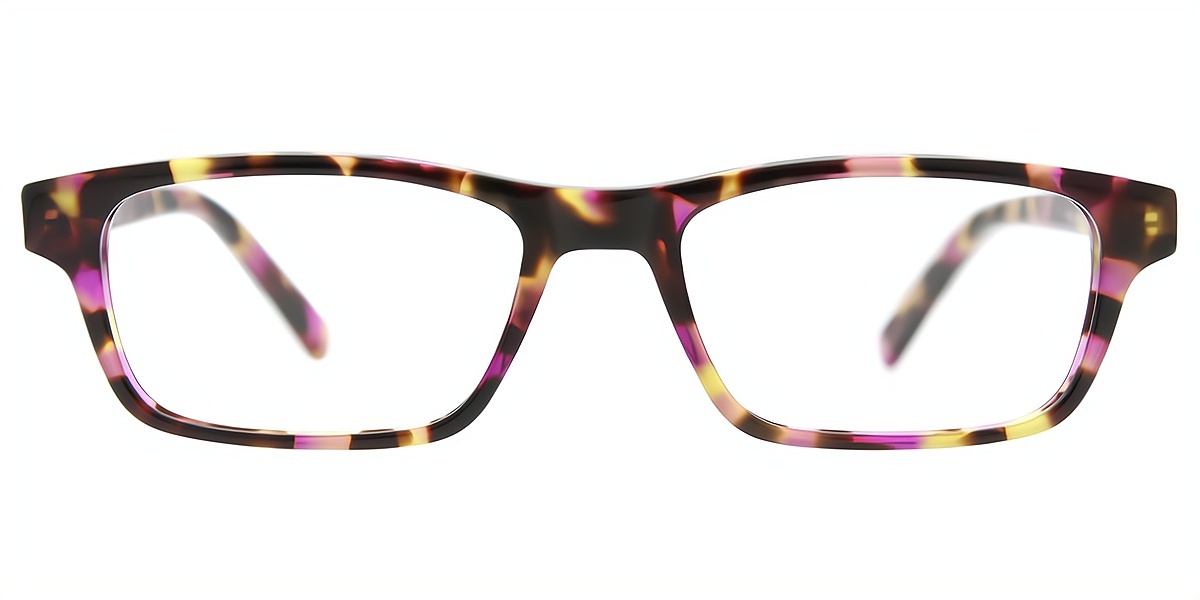 Multicolor Rectangle Refined Acetate Eyeglasses