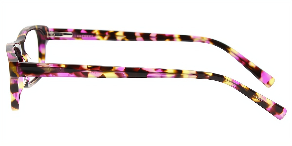 Multicolor Rectangle Refined Acetate Eyeglasses