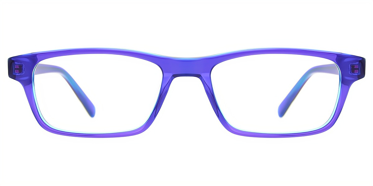 Purple Rectangle Refined Acetate Eyeglasses