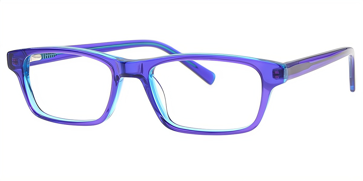 Purple Rectangle Refined Acetate Eyeglasses