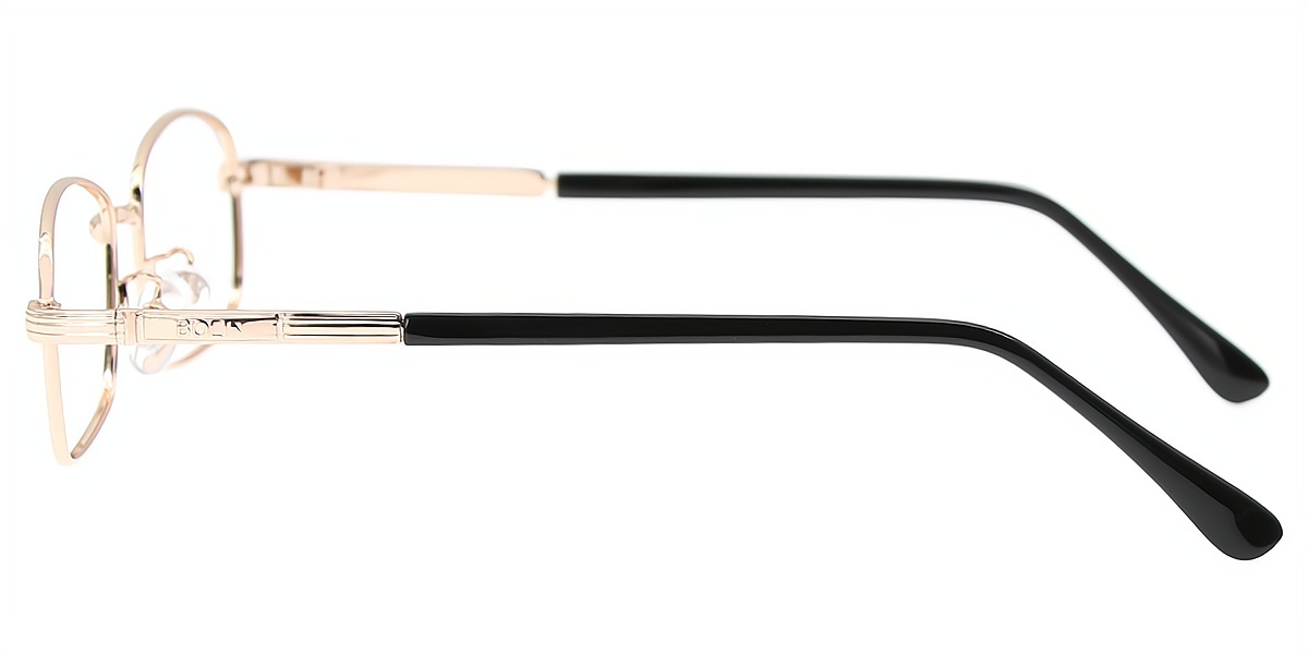 Golden Rectangle Simple Metal Eyeglasses