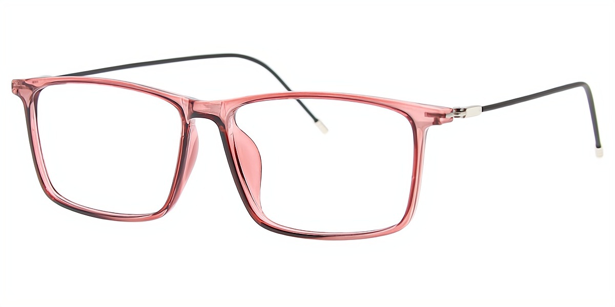 Red Rectangle Elegant TR90 Eyeglasses
