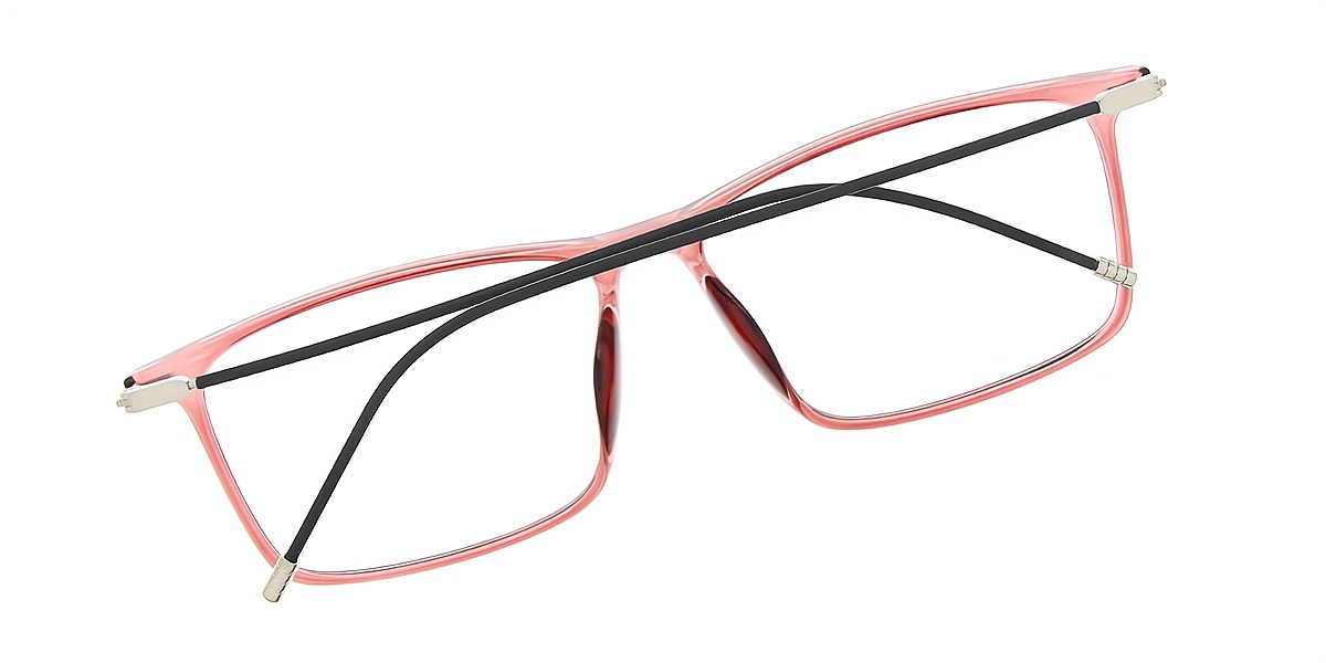 Red Rectangle Elegant TR90 Eyeglasses