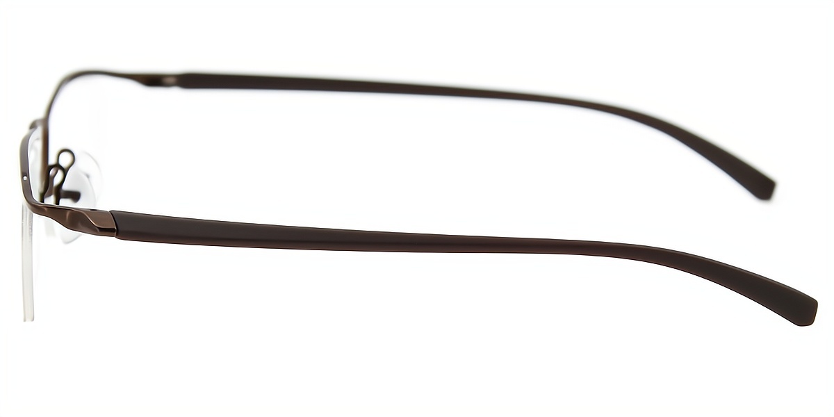 Brown Browline Chic Mixed Materials Eyeglasses