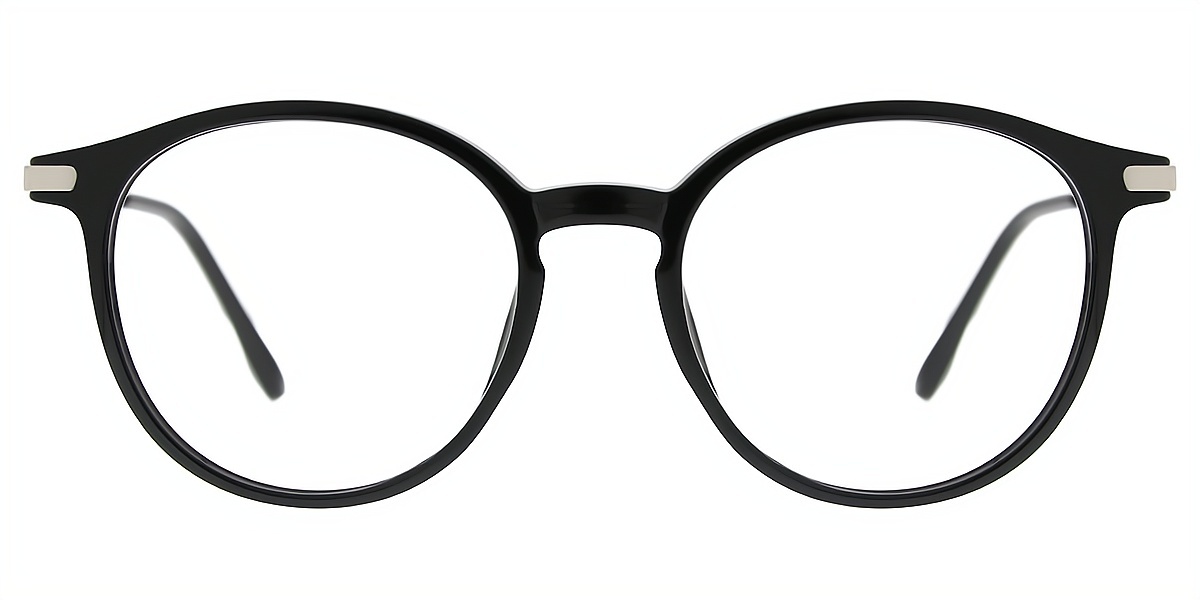 Black Round Modish TR90 Eyeglasses