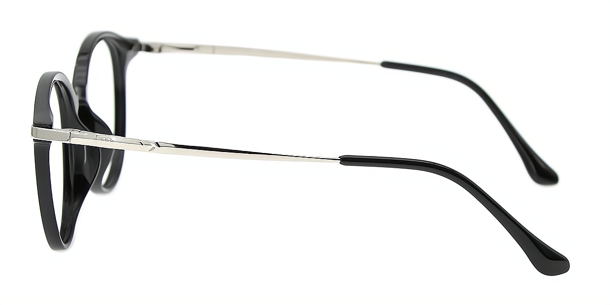Black Round Modish TR90 Eyeglasses