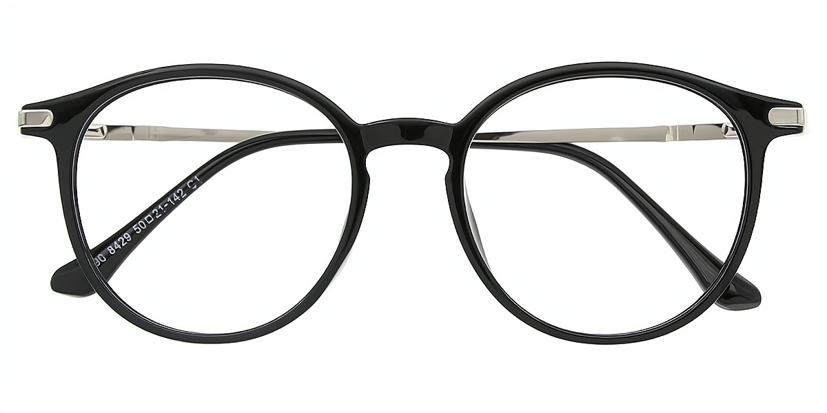 Black Round Modish TR90 Eyeglasses