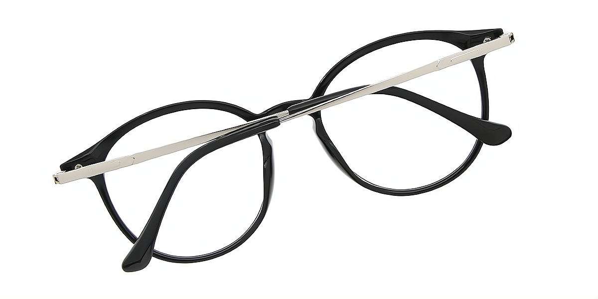 Black Round Modish TR90 Eyeglasses