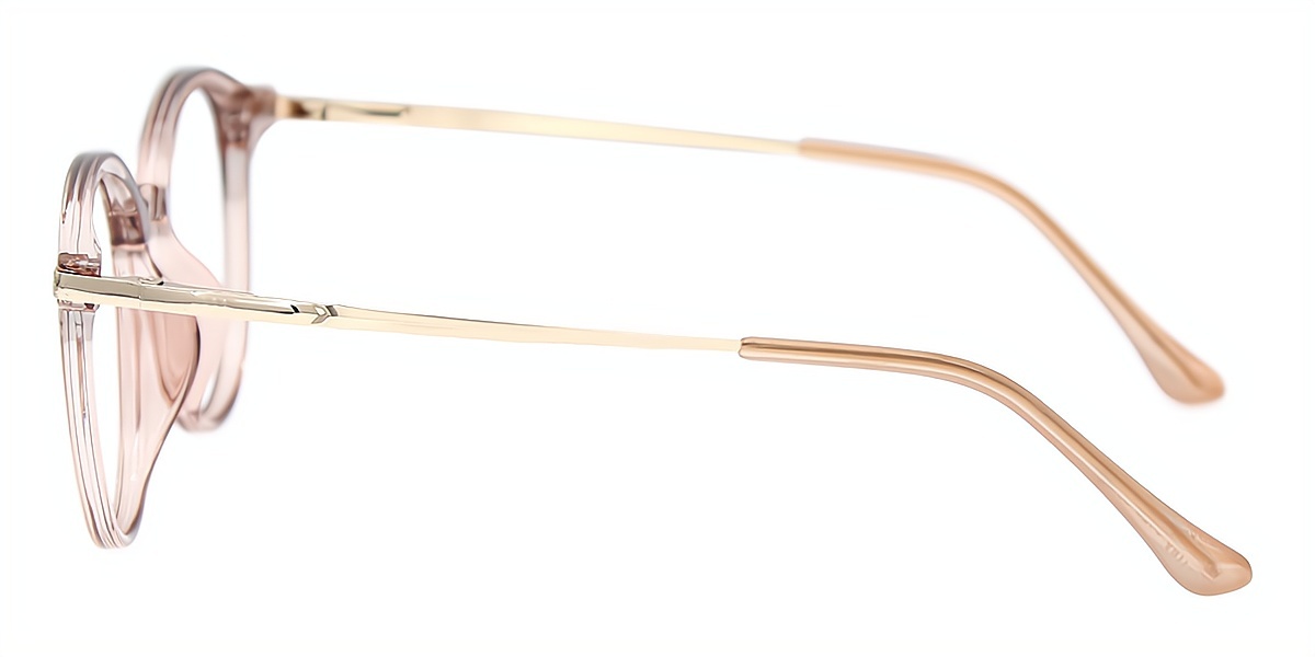 Brown Round Modish TR90 Eyeglasses